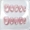 Round star magnet handmade nail tips - Short Square /