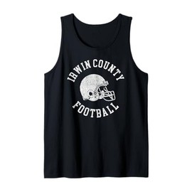 Irwin County Football Throwback Football Helmet Retro Tank Top