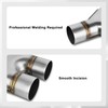 Mupera 2.5 Inch Exhaust Y Pipe, 2.5" Single to 2.5"