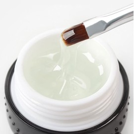 zalati Brush Pen 3pcs Nail Art Pen with Nylon Flat Tip Metal Support for UV Gel Nail Extension Makeup