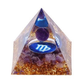 Constellation Pyramid Stone for Positive Energy Reduce Stress Chakra Resin Healing Meditation Power Stone Pyramid Virgo