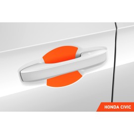 Luxshield Car Door Handle Protection Film for recessed grips for Honda Civic 5 Door 11 (XI) I 2021-2025 - Anti-Scratch Foil - Clear Paint Protection Film