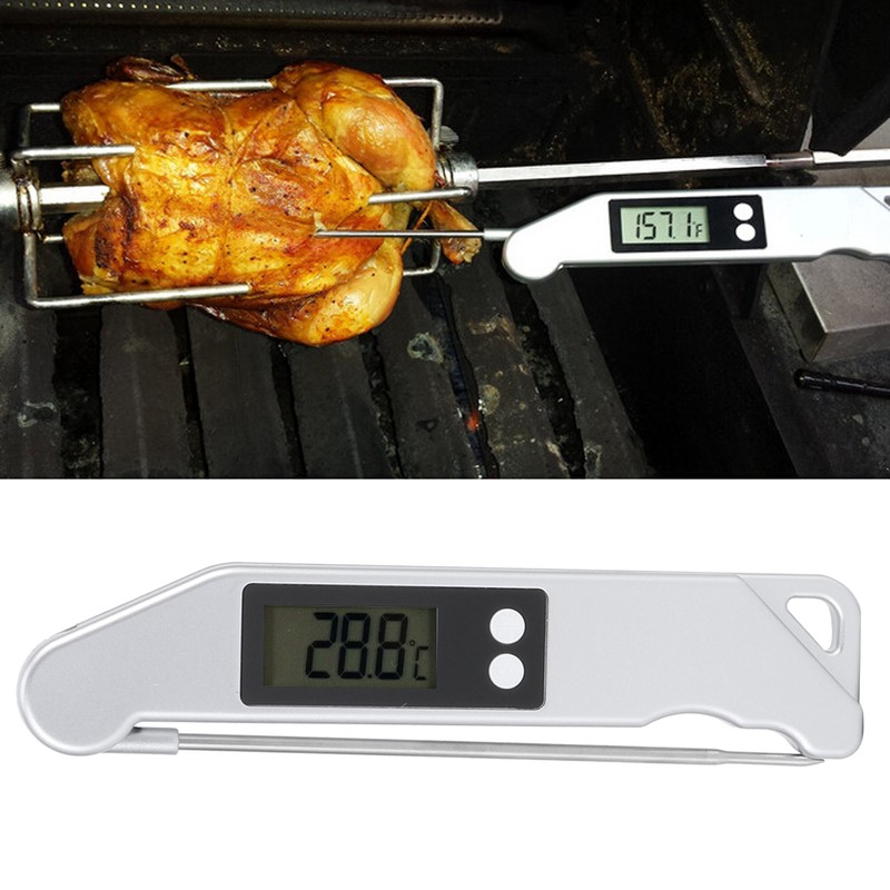 Portable Folding Barbecue Electronic Thermometer Temperature Gauge Kitchen Cooking Accessory