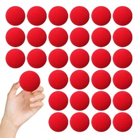 Bofanze Pack of 30 Red Sponge Balls, 4.5 cm Super Soft Magic Sponge Balls, Sponge Balls, Magic Foam Balls, Small Soft Sponge Ball, Red Small Sponge Balls, Magic Trick Props