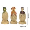 3PCS Cute Hatching Growing Dinosaur Eggs Model with Base for