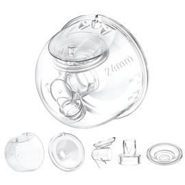 Beast Pump Full Set Milk Collector Cup 24mm Only Compatible with Momcozy S12 Pro/S9 Pro Breast Pump, NOT for S9/S12,for S12 Pro/S9 Pro Wearable Breast Pump Replacement Parts with 24mm Flange
