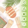 FEHHTO Disposable Bamboo Utensils Set, Compostable Cutlery, Eco-Friendly Disposable Silverware