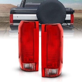AmeriLite AmeriLite Red Replacement Tail Light Assembly Set for Ford Bronco / F150 F250 F350 Styleside Pickup - Driver and Passenger Side