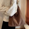 AdiStylinno Suede Tote Bags for Women, Large Capacity Suede Shoulder