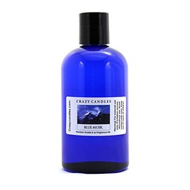 Crazy Candles 8oz Blue Musk 8 Fl Oz Bottle (237ml) Premium Grade Scented Fragrance Oil