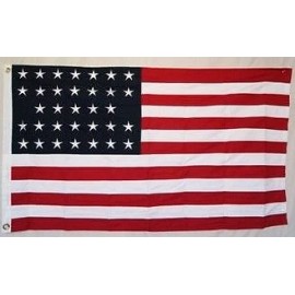 33 Star American Flag- Linear Design