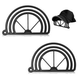 2 PCS Hat Brim Bender Cap Curving Band Shape Keeper Dual Option Hat Bill Bender Slots for Baseball Cap Golf Cap Hunting Cap Driver Cap, Black