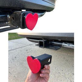 Heart Hitch Cover Fits 2 inch Receivers Class 3 4 5 for Toyota Ford Jeep Chevy VW Hyundai Kia RAM Trailer