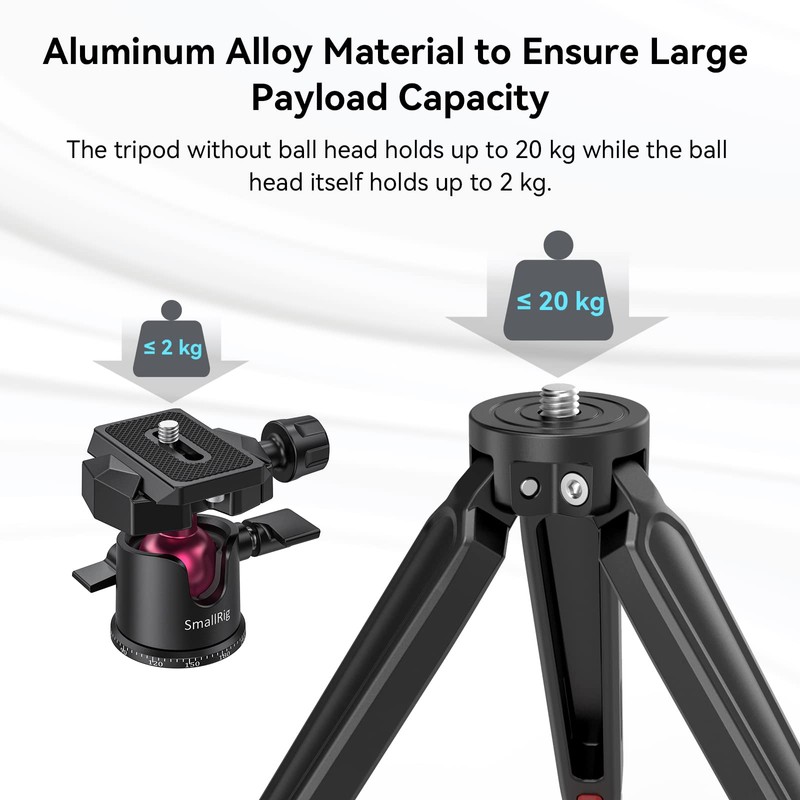 SMALLRIG Mini Tripod Tabletop Tripod with 360° Ball Head and