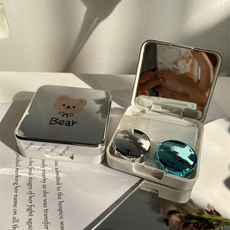 2 Pack Contact Lens Cases, Classy Easy Carry Container for