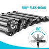 DURATECH 9-Piece Flex-Head Ratcheting Wrench Set, Combination Wrench Set, 72