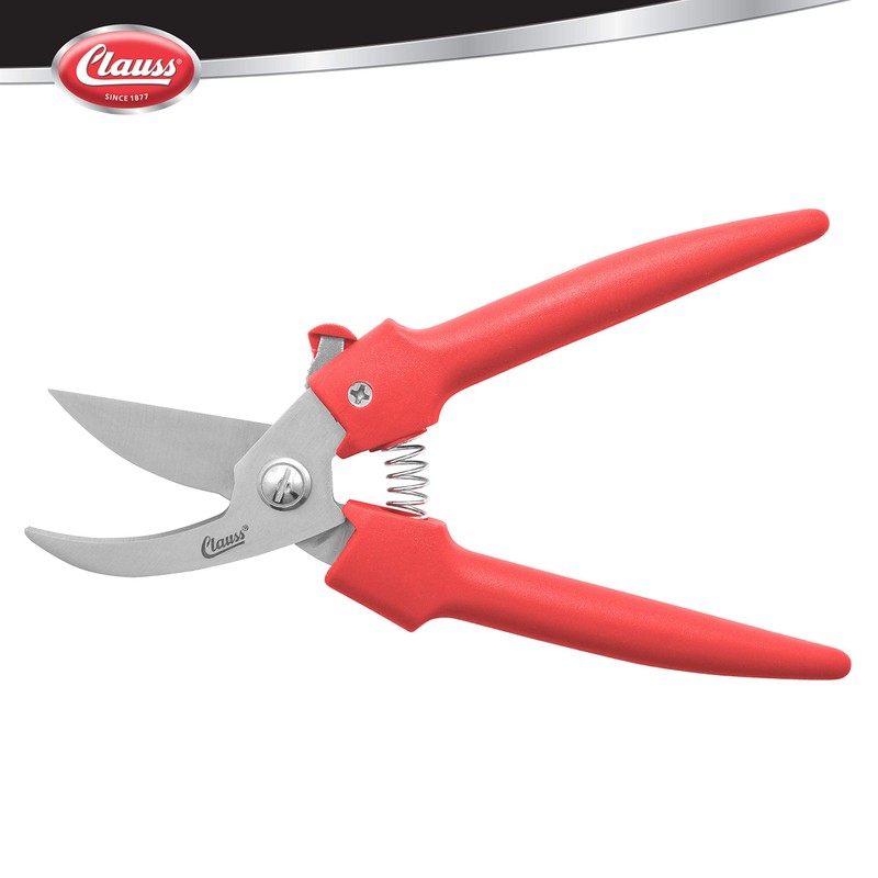 Clauss Heavy Duty By-Pass Blade Action Pruner, 7.5”, Red (20053)