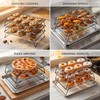 Cooling Racks for Baking, 3-Tier Stackable Wire Cooling Rack Set