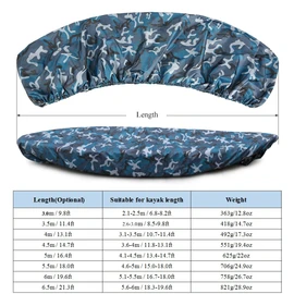Do-cooler Kayak Canoe Boat Storage Cover Shield Waterproof UV Resistant Dust Professional Universal Camouflage (5M)