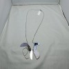 French connection windchime Necklace multicolor silver chain retail $58