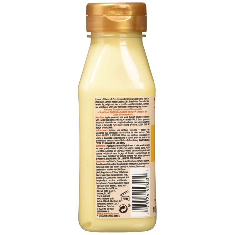 Creme Of Nature Pure Honey Detangler 8 Ounce Leave-In (236ml)