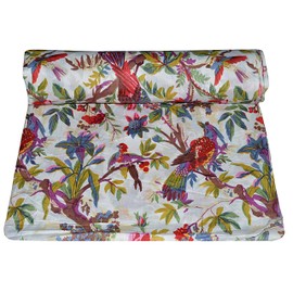 5 Yard Indian Print Cotton Fabric by Yard, Natural Dyes Sanganeri Indian Cotton Fabric Hand Block Printed Handmade Cotton Fabric