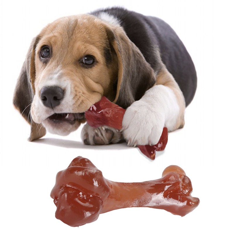 Dog Bone Toy Simulation Bite Resistant Teeth Grinding Bacon Flavor