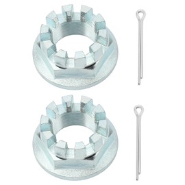 M MATI 2 Pcs Front Axle Nuts with Pins for Honda Rancher 420 Foreman 500 520 2014-Up Rubicon 500 520 2015-Up 90304-HM7-000 90304-HM7-A10 94201-40400