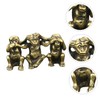 GRIRIW Pure Brass Ornament Office Table Decoration Charming Monkey Model