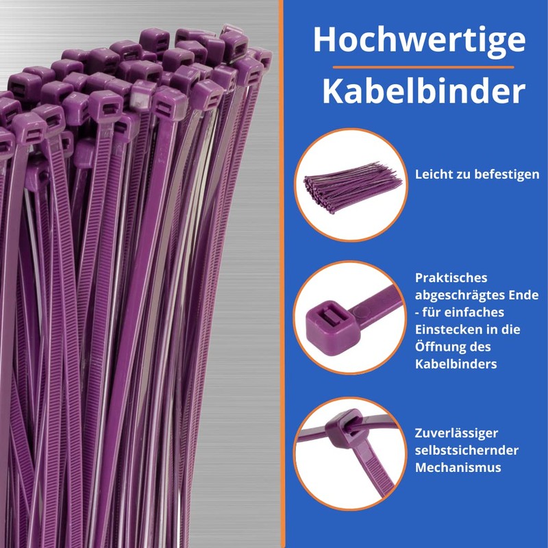 Gocableties 100 x High Quality Strong Nylon Cable Ties