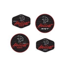 Dodge SRT Hellcat and SRT Hellcat Redeye Round and Hex Vinyl Sticker 4 Assorted Stickers - Ideal for Laptop Computer Bumper Car Truck Van SUV Window Wall Automotive Decal