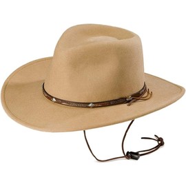 Stetson Men's Mountain View Crushable Wool Cowboy Hat Sand XXL