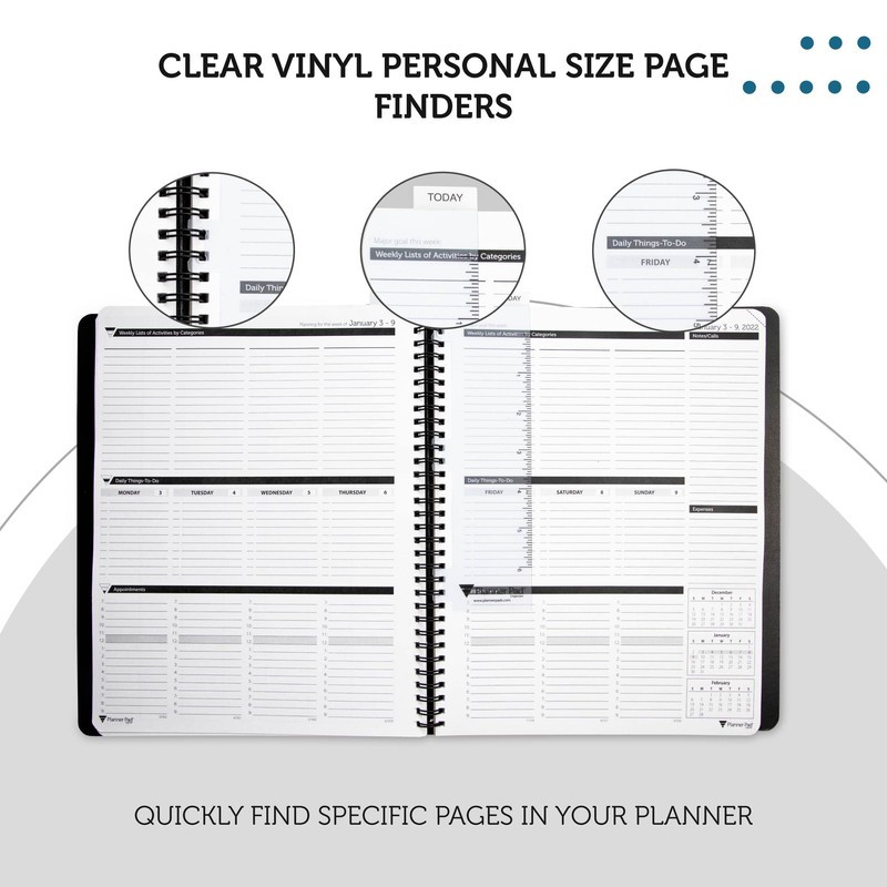 Planner Pad Spiral Bound Page Finder Combo Pack, Executive Size,