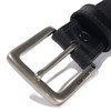 Carhartt Men's Rugged Leather Engraved Buckle Belt, Black w/Brushed Roller