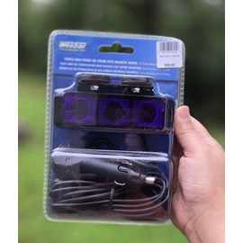 Wesbar Purple High Power LED Strobe Light with Magnetic Mount 12 Volts $60 NEW