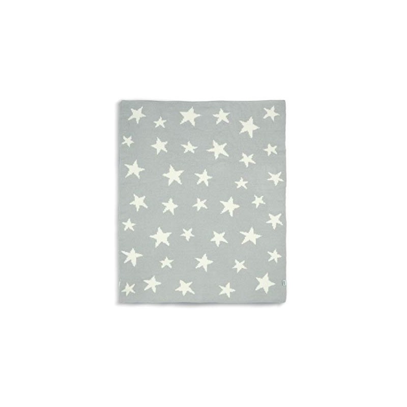 Mamas & Papas Small Chenille Blanket Grey Star