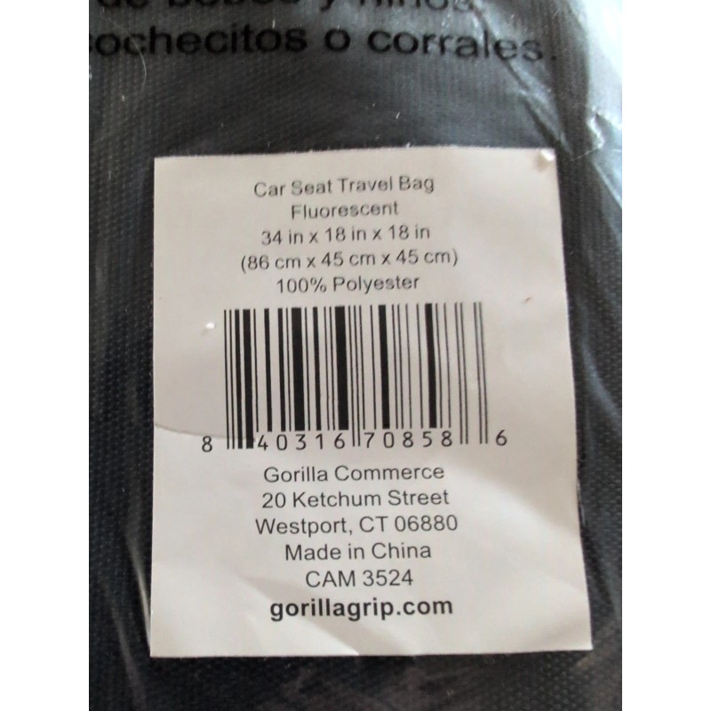 Gorilla Grip Car Seat Travel Bag, Tear and Weather Resistant,