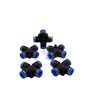 Cross Connector X-Hose Connector for Pneumatic Hose 10 mm, 4-Way