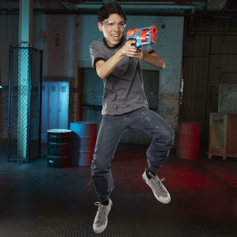 Nerf Elite Strongarm Orange Blaster, Rotary Drum, Quick Fire, 6