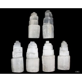 Selenite Skyscraper Tower (4 in AVG) (QTY 1)