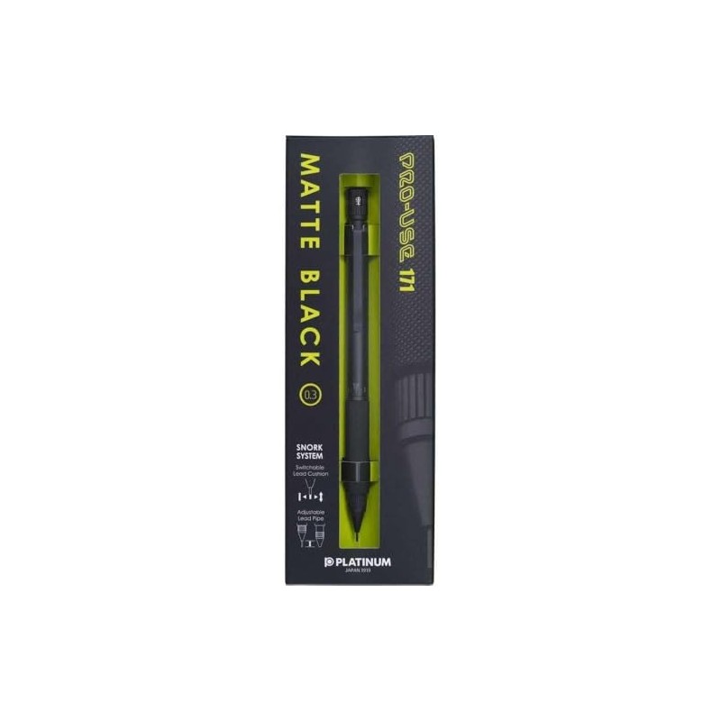 PLATINUM Pro Use 171 Portaminas Negro mate 0,3 mm MSDA-2500A