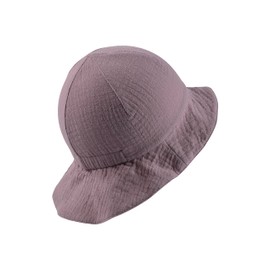 Sterntaler Reversible Sun Hat Plain Muslin – Girls Cotton Muslin Hat – Soft Baby Hat Lined with Cotton Muslin – Baby Sun Hat, Pastel Purple