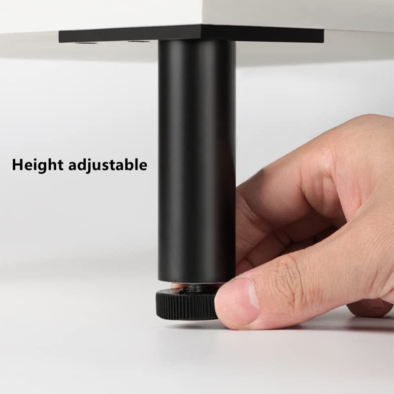 KMERCE 4 Pieces Furniture Feet Black Metal Modern Table Legs