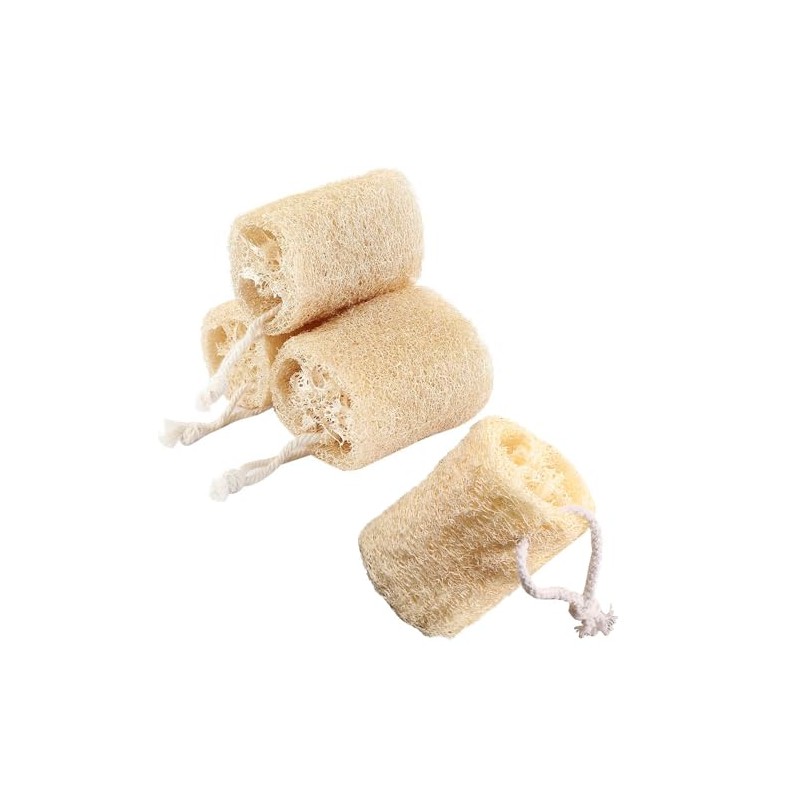 Esponja de Lufa Natural, 4 unidades Estropajo para Cuerpo, Esponja