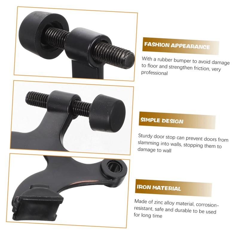 TEHAUX Cushioned Bumper Door Hinge Stopper Zinc Alloy Door Top