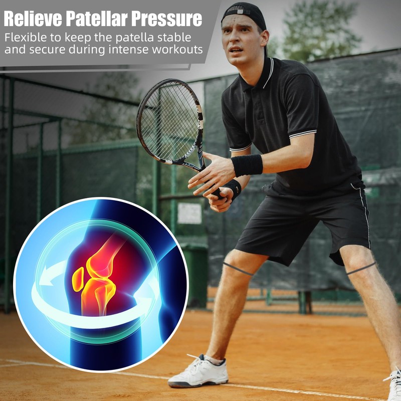 Foilswirl Silicone Patella Knee Band for Basketball Patella Tendon Support