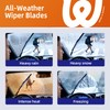 WOWIPER 24"+17" Windshield Wiper Blades with 13" Rear Wiper Replacement