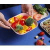WOIWO 4PCS Wheat Straw Tableware Spit Bone Plate Household Plastic