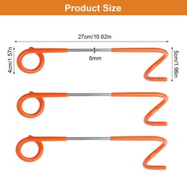 Pack of 3 Lantern Holders for Camping and Garden, Lantern Hooks Camping, Hanging for Tent Lamp, Tent Pole Hooks, Multi-Purpose Hooks for Camping, Hanging Lanterns, Kettle, Rubbish Bags (Double Head)