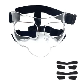 Fenduoer Nose Guard for Sports, Broken Nose, Adustable Face Mask with Foam Padding for Men and Women,Adult,Baseball,Football,Softball Face Guard(Clear Full Face)